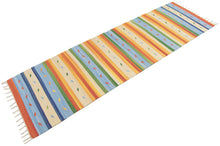 Lade das Bild in den Galerie-Viewer, Kilim Autentico Originale Fatto a Mano, 100% cotone 240x60 cm
