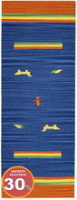 Load image into Gallery viewer, Kilim indiano autentico e originale, fatto a mano, 140x70 cm