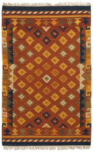 Carica l'immagine nel visualizzatore di Gallery, TEPPICH KILIM NEW WOOL ORIGINAL HAND MADE 90x60 CM