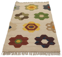Carica l'immagine nel visualizzatore di Gallery, kilim indiano Sivas autentico originale 160x100 cm