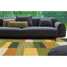 Carica l'immagine nel visualizzatore di Gallery, Kiliem Tapis india originale CM 300x200 - Verde