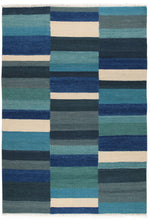 Lade das Bild in den Galerie-Viewer, Kilim TEPPICH india originale Tonum Blue CM 230x160