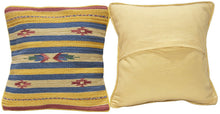 Load image into Gallery viewer, Galleriafarah1970 - 40x40 CM Autentico Cuscino Quadrato Kilim Fatto A MANO Or