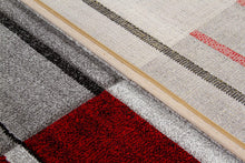 Lade das Bild in den Galerie-Viewer, Tappeto Moderno RAY A GREY RED 300X200 (Galleriafarah1970)