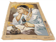 Lade das Bild in den Galerie-Viewer, Mezzo punto arrazo aubusson colore verde arcaico 50x40 cm Francese