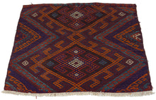 Load image into Gallery viewer, Antico, Originale, Autentico, kilim Rustico Fatto a Mano - 87x66 CM