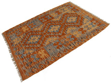 Carica l'immagine nel visualizzatore di Gallery, 120x80 CM Autentio kilim originale fatto a mano Stile classico - Facile da pulire