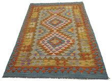 Carica l'immagine nel visualizzatore di Gallery, 160x100 CM Autentio kilim originale fatto a mano Stile classico - Facile da pulire