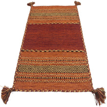 Lade das Bild in den Galerie-Viewer, Kilim Lory tribal 100% Cotone, indiano, fatto a mano 150x90 cm Lavabile in LAVATRICE