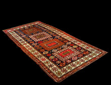 Carica l'immagine nel visualizzatore di Gallery, Hand made Antique Kazak Caucasic Carpets CM 270X130