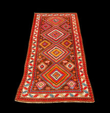 Carica l'immagine nel visualizzatore di Gallery, Hand made Antique Kazak / Shirvan Caucasic Carpets CM 265x125