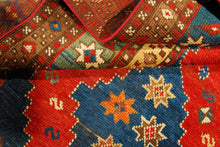 Carica l'immagine nel visualizzatore di Gallery, Hand made Antique Kazak / Shirvan Caucasic Carpets CM 200x110