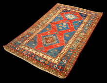 Carica l'immagine nel visualizzatore di Gallery, Hand made Antique Kazak / Shirvan Caucasic Carpets CM 200x110