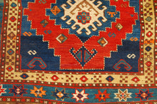 Carica l'immagine nel visualizzatore di Gallery, Hand made Antique Kazak / Shirvan Caucasic Carpets CM 200x110