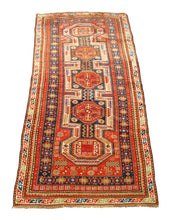 Carica l'immagine nel visualizzatore di Gallery, Hand made Antique Kazak / Shirvan Caucasic Carpets Lenkoran CM 255x123
