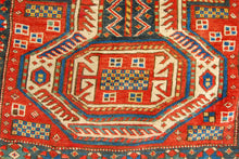 Carica l'immagine nel visualizzatore di Gallery, Hand made Antique Kazak / Shirvan Caucasic Carpets Lenkoran CM 255x123