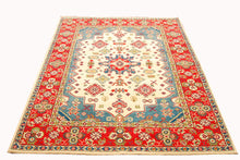 Lade das Bild in den Galerie-Viewer, Hand knotted carpet Ghazni / Chubi Beige / Red 200x155 CM