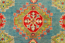 Carica l'immagine nel visualizzatore di Gallery, Rectangular Hand knotted carpet Ghazni / Chubi Green Colors 180x125 CM