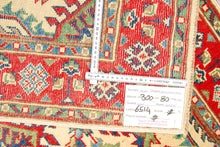 Carica l'immagine nel visualizzatore di Gallery, Runner Hand knotted carpet Ghazni Chubi Beige / Red Colors 280x80 CM