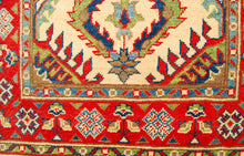 Carica l'immagine nel visualizzatore di Gallery, Runner Hand knotted carpet Ghazni Chubi Beige / Red Colors 280x80 CM