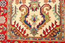 Carica l'immagine nel visualizzatore di Gallery, Runner Hand knotted carpet Ghazni Chubi Beige / Red Colors 280x80 CM