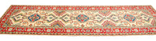 Carica l'immagine nel visualizzatore di Gallery, Runner Hand knotted carpet Ghazni Chubi Beige / Red Colors 280x80 CM