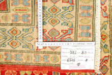 Lade das Bild in den Galerie-Viewer, Runner Hand knotted carpet Ghazni Chubi Red Colors 292x80 CM