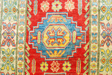 Lade das Bild in den Galerie-Viewer, Runner Hand knotted carpet Ghazni Chubi Red Colors 292x80 CM