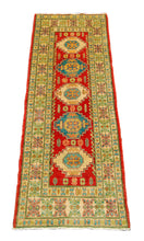 Lade das Bild in den Galerie-Viewer, Runner Hand knotted carpet Ghazni Chubi Red Colors 292x80 CM