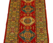 Lade das Bild in den Galerie-Viewer, Runner Hand knotted carpet Ghazni Chubi Red Colors 292x80 CM