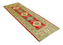 Lade das Bild in den Galerie-Viewer, Runner Hand knotted carpet Ghazni Chubi Red Colors 292x80 CM