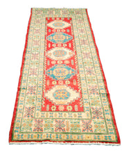 Carica l'immagine nel visualizzatore di Gallery, Runner Hand knotted carpet Ghazni Chubi Red Colors 292x80 CM