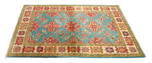 Carica l'immagine nel visualizzatore di Gallery, Rectangular Hand knotted carpet Ghazni Chubi Colors Green 147x97 CM