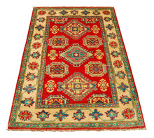 Lade das Bild in den Galerie-Viewer, Rectangular Hand knotted carpet Ghazni Chubi Red Colors 146x100CM