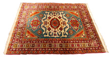 Carica l'immagine nel visualizzatore di Gallery, Hand made Antique Urumgi Caucasic Carpets CM 150x120