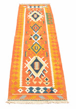 Lade das Bild in den Galerie-Viewer, Kilim Original Authentic Hand Made 203x65 CM