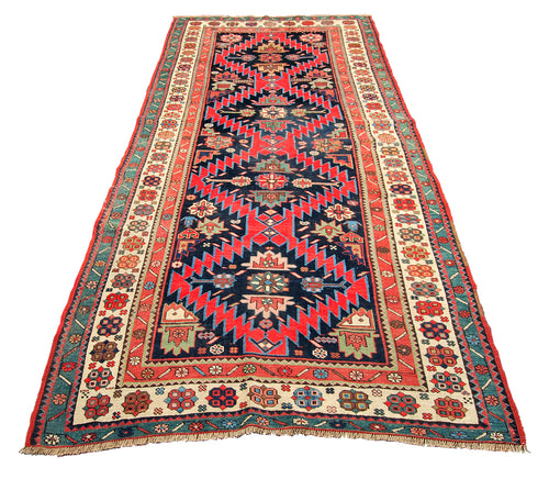 Hand made Antique Kazak / Shirvan/Kuba Caucasic Carpets 265x 117 CM 