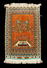 Lade das Bild in den Galerie-Viewer, 62x40 Cm Antico Tappeto Hereche / Hereke in seta 100%