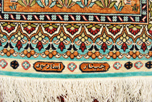 Lade das Bild in den Galerie-Viewer, 62x40 Cm Antico Tappeto Hereche / Hereke in seta 100%