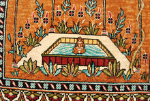 Lade das Bild in den Galerie-Viewer, 62x40 Cm Antico Tappeto Hereche / Hereke in seta 100%