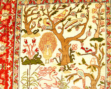 Lade das Bild in den Galerie-Viewer, Antico Tappeto Hereche / Hereke in seta 100% Misura 122x74
