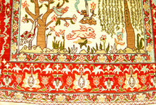 Lade das Bild in den Galerie-Viewer, Antico Tappeto Hereche / Hereke in seta 100% Misura 122x74