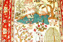 Lade das Bild in den Galerie-Viewer, Antico Tappeto Hereche / Hereke in seta 100% Misura 122x74