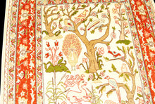 Carica l'immagine nel visualizzatore di Gallery, Antico Tappeto Hereche / Hereke in seta 100% Misura 122x74