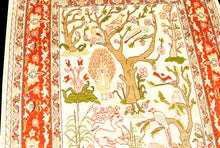 Lade das Bild in den Galerie-Viewer, Antico Tappeto Hereche / Hereke in seta 100% Misura 122x74