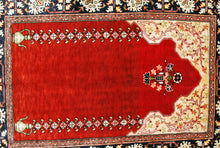 Lade das Bild in den Galerie-Viewer, 62x40 Cm Antico Tappeto Hereche / Hereke in seta 100%