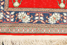 Lade das Bild in den Galerie-Viewer, 62x40 Cm Antico Tappeto Hereche / Hereke in seta 100%