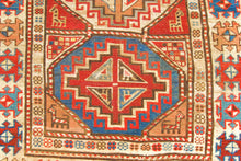 Carica l'immagine nel visualizzatore di Gallery, Antique Hand made Antique Kazak / Shirvan Caucasic Carpets CM 260x110