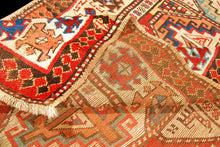 Carica l'immagine nel visualizzatore di Gallery, Antique Hand made Antique Kazak / Shirvan Caucasic Carpets CM 260x110