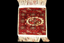 Lade das Bild in den Galerie-Viewer, Tappeto Autentico Originale Annodato a Mano Kashmir Pakistan 30x30 CM